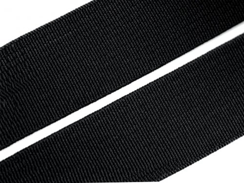 Gummiband - glatt - 20mm - schwarz
